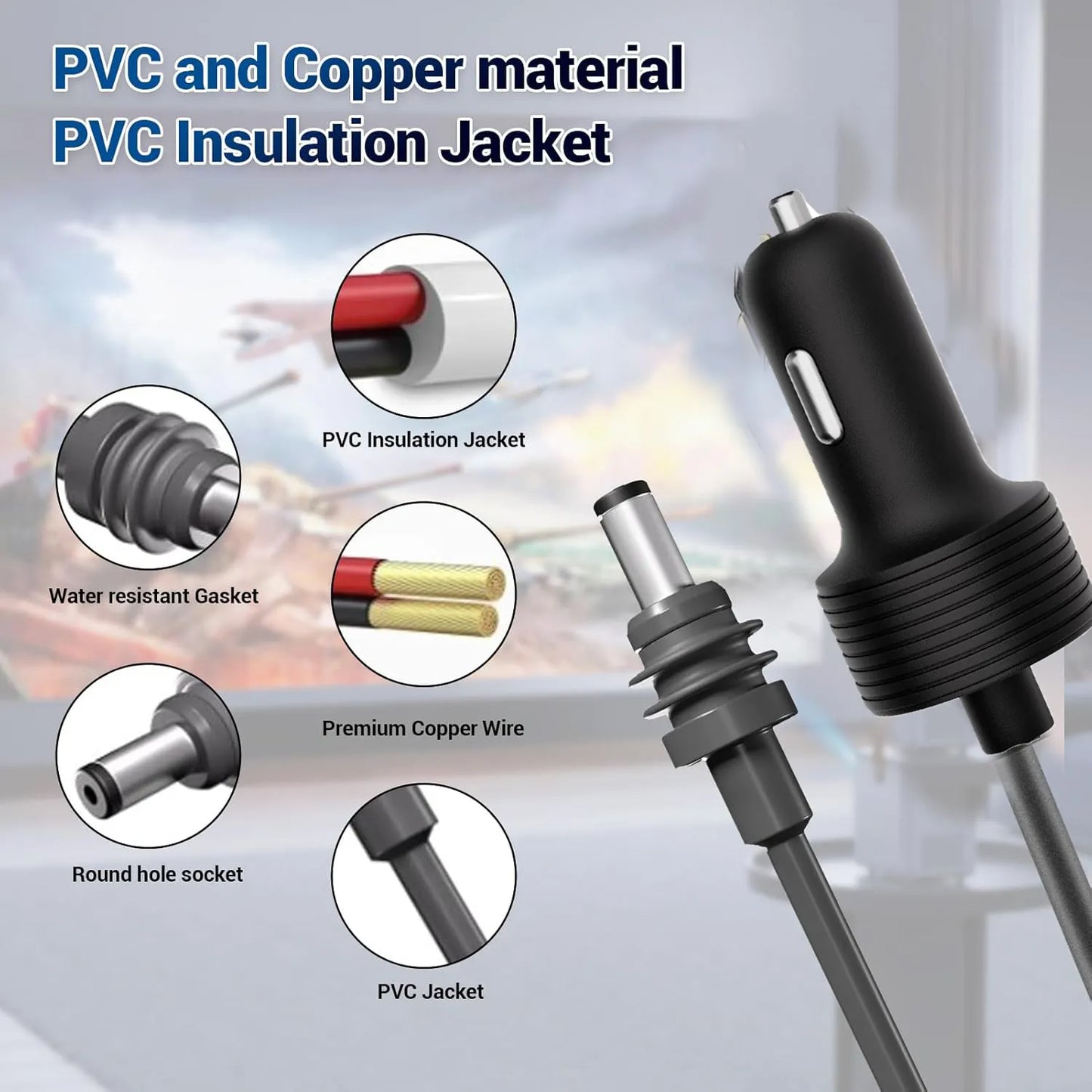 12-24V Power Cable for Starlink Mini
